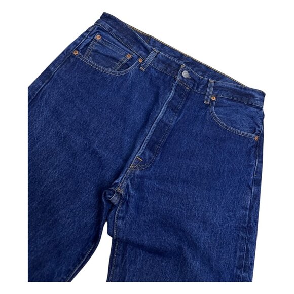 LEVIS 501 Relaxed Straight Leg Casual Designer Denim Pants Jeans Mens 36x38 - Picture 6 of 7